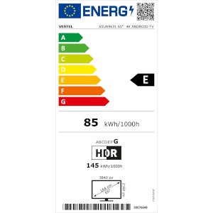 Vestel 65UA9631 4K Ultra HD 65" 165 Screen Android Smart LED TV with Satellite Receiver
