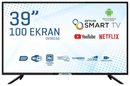 Onvo OV39150 39" 99 Ekran Uydu Alıcılı Full HD Android Smart LED TV...